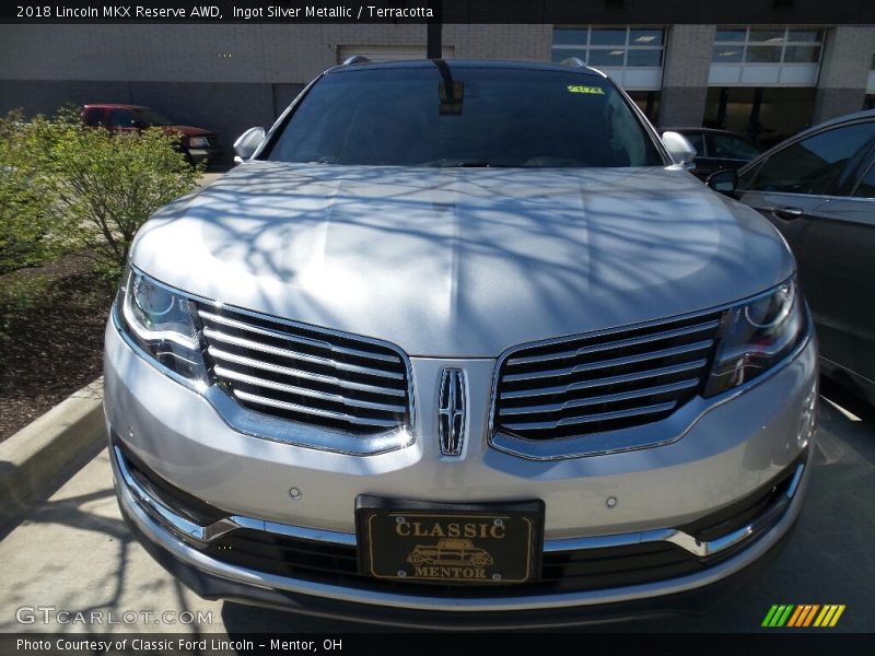 Ingot Silver Metallic / Terracotta 2018 Lincoln MKX Reserve AWD