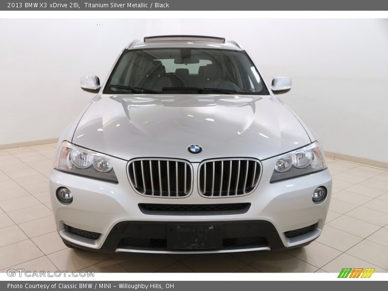 Titanium Silver Metallic / Black 2013 BMW X3 xDrive 28i