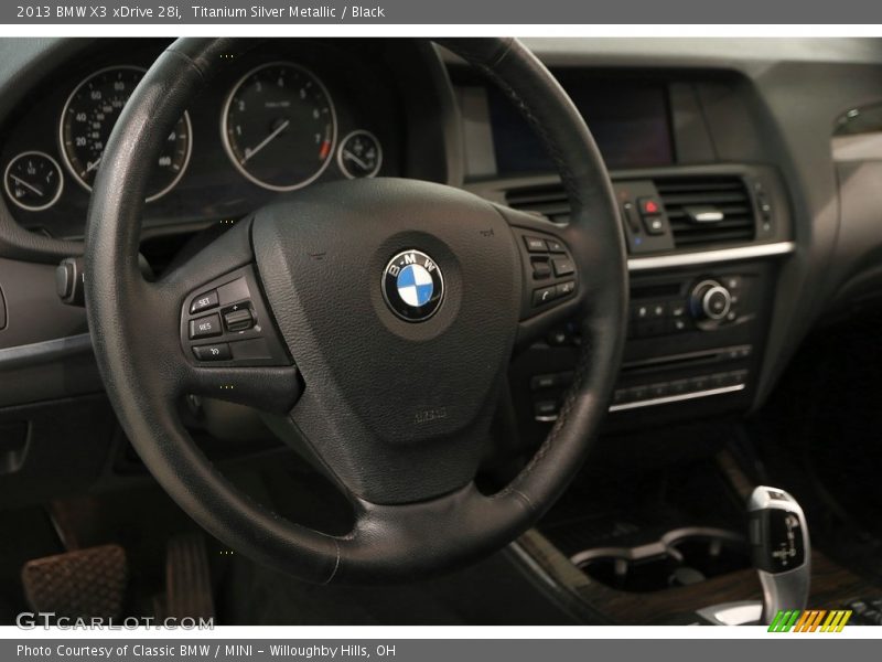 Titanium Silver Metallic / Black 2013 BMW X3 xDrive 28i