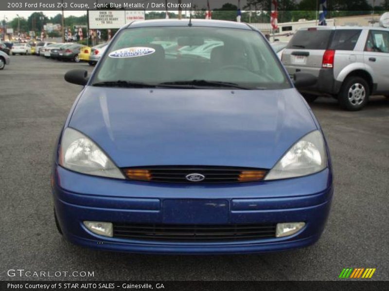 Sonic Blue Metallic / Dark Charcoal 2003 Ford Focus ZX3 Coupe