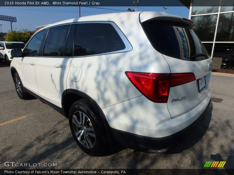 White Diamond Pearl / Gray 2016 Honda Pilot EX AWD