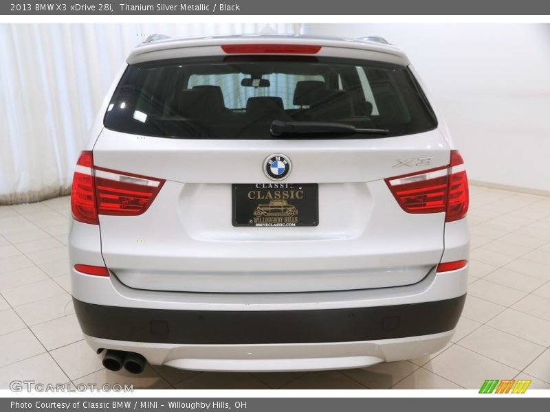 Titanium Silver Metallic / Black 2013 BMW X3 xDrive 28i