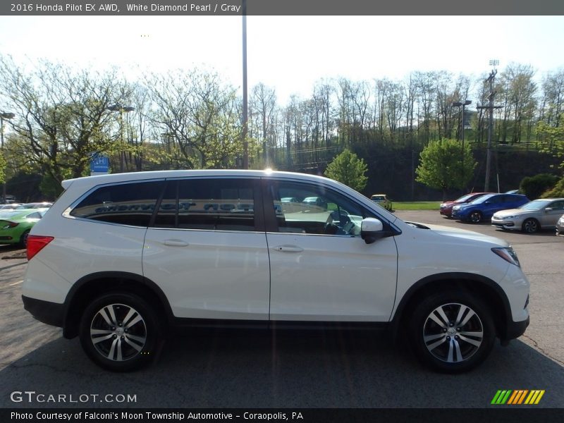 White Diamond Pearl / Gray 2016 Honda Pilot EX AWD