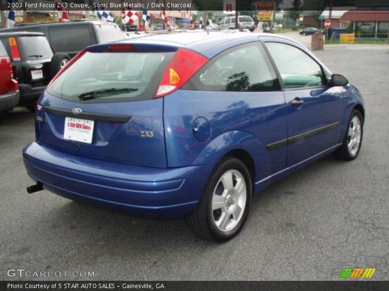 Sonic Blue Metallic / Dark Charcoal 2003 Ford Focus ZX3 Coupe