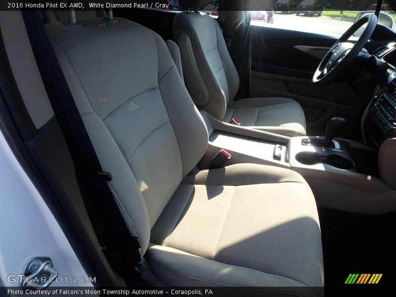 White Diamond Pearl / Gray 2016 Honda Pilot EX AWD