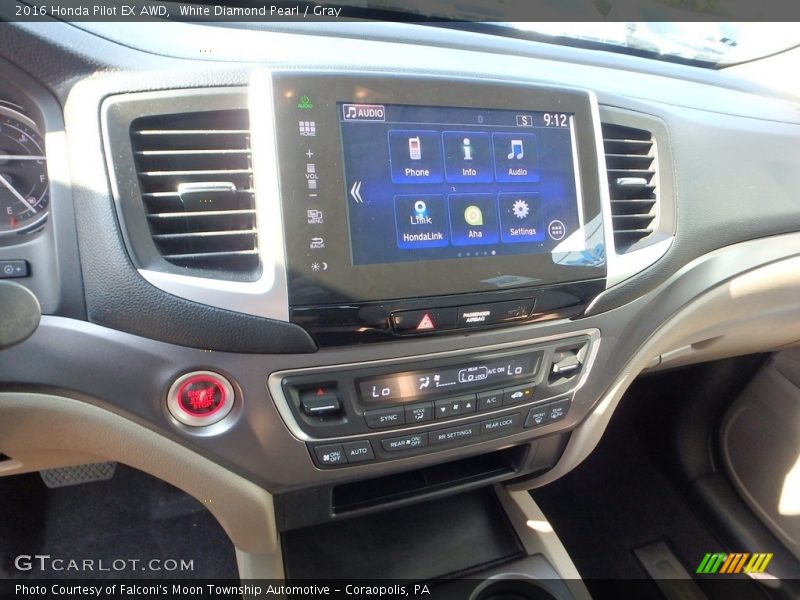 White Diamond Pearl / Gray 2016 Honda Pilot EX AWD