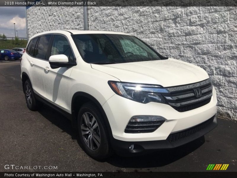 White Diamond Pearl / Black 2018 Honda Pilot EX-L