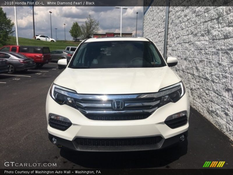 White Diamond Pearl / Black 2018 Honda Pilot EX-L