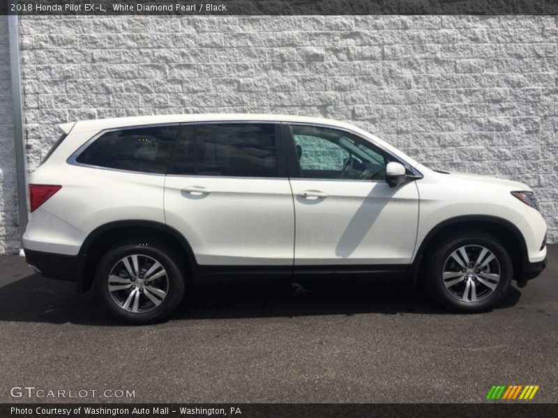 White Diamond Pearl / Black 2018 Honda Pilot EX-L