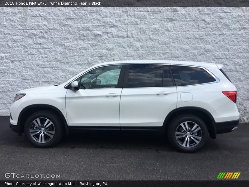 White Diamond Pearl / Black 2018 Honda Pilot EX-L