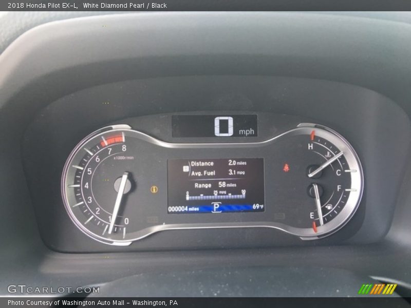White Diamond Pearl / Black 2018 Honda Pilot EX-L