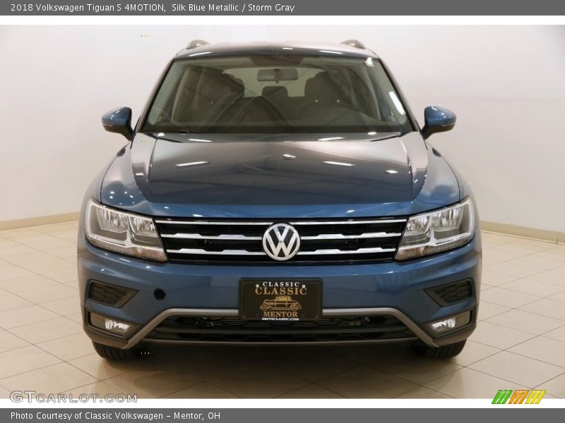 Silk Blue Metallic / Storm Gray 2018 Volkswagen Tiguan S 4MOTION