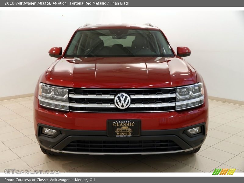 Fortana Red Metallic / Titan Black 2018 Volkswagen Atlas SE 4Motion