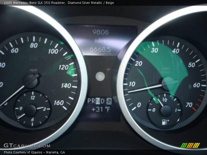 Diamond Silver Metallic / Beige 2005 Mercedes-Benz SLK 350 Roadster