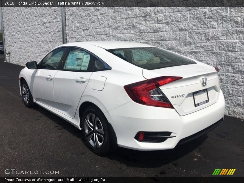Taffeta White / Black/Ivory 2018 Honda Civic LX Sedan