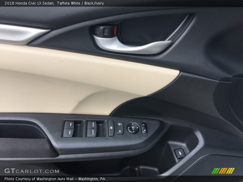 Taffeta White / Black/Ivory 2018 Honda Civic LX Sedan
