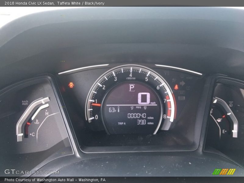 Taffeta White / Black/Ivory 2018 Honda Civic LX Sedan