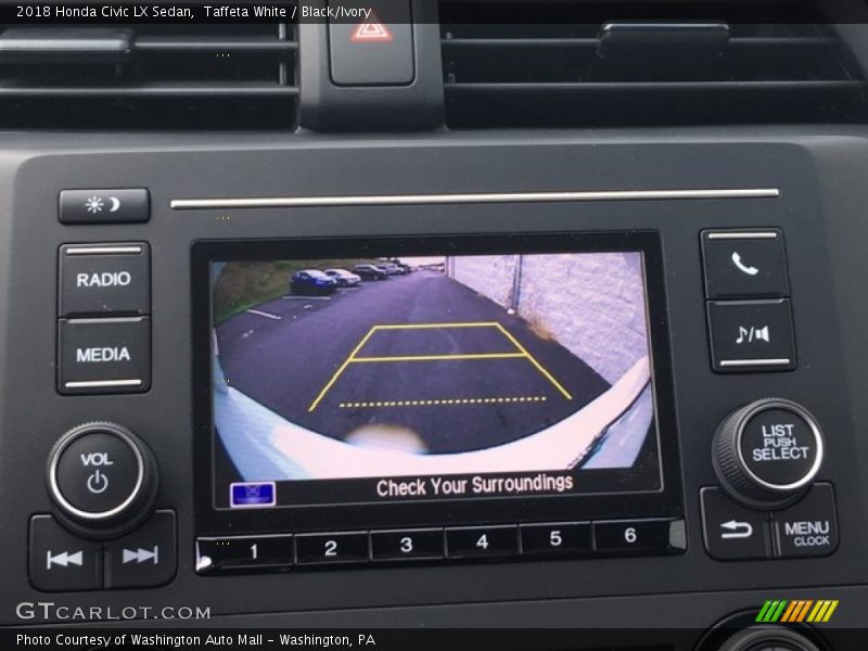 Taffeta White / Black/Ivory 2018 Honda Civic LX Sedan
