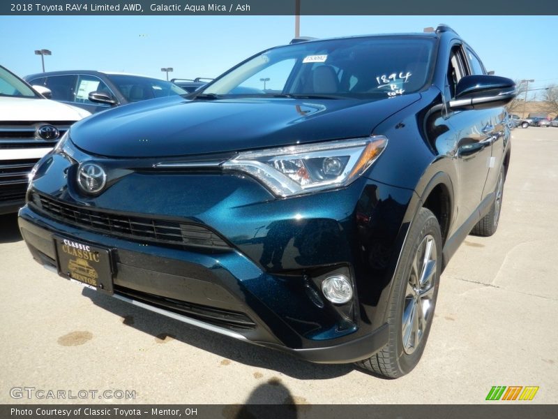 Galactic Aqua Mica / Ash 2018 Toyota RAV4 Limited AWD