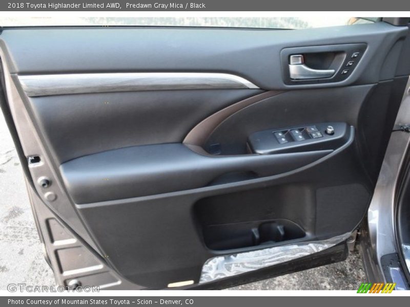 Predawn Gray Mica / Black 2018 Toyota Highlander Limited AWD