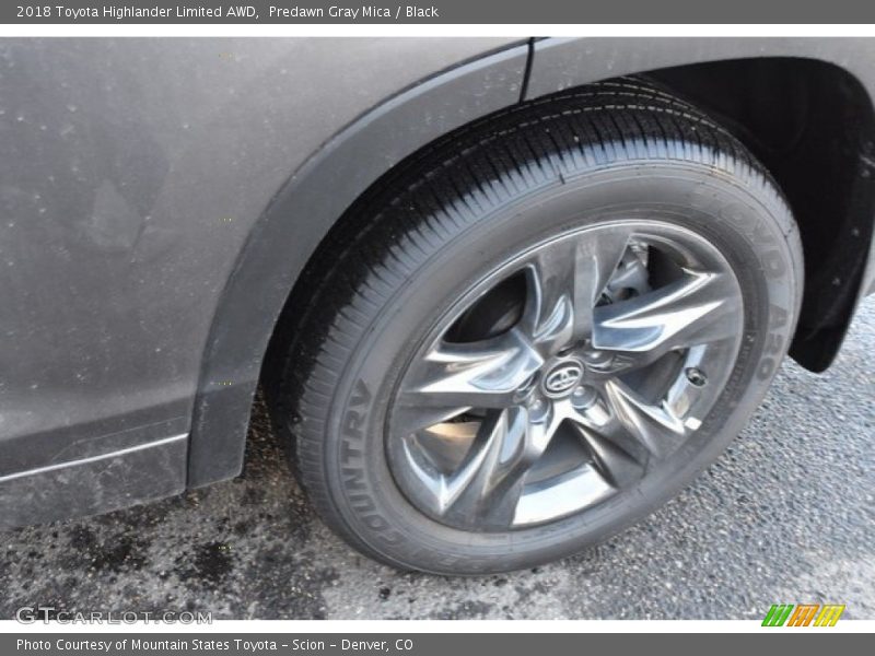 Predawn Gray Mica / Black 2018 Toyota Highlander Limited AWD