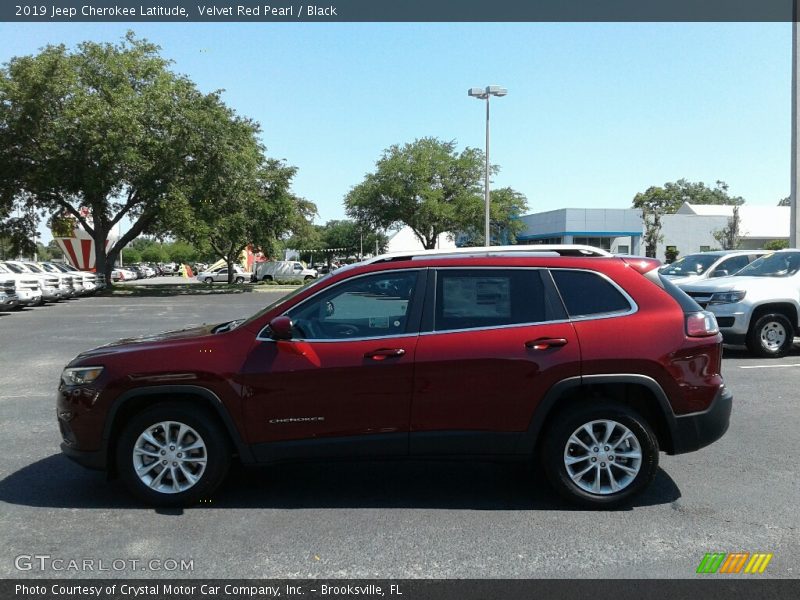 Velvet Red Pearl / Black 2019 Jeep Cherokee Latitude