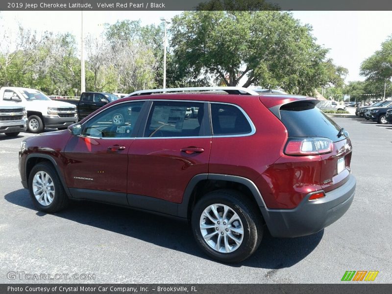 Velvet Red Pearl / Black 2019 Jeep Cherokee Latitude