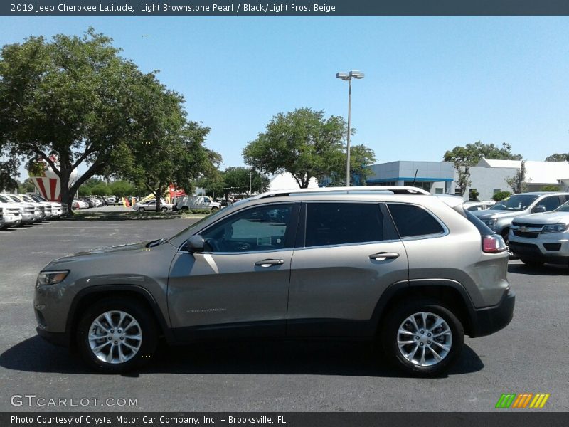 Light Brownstone Pearl / Black/Light Frost Beige 2019 Jeep Cherokee Latitude