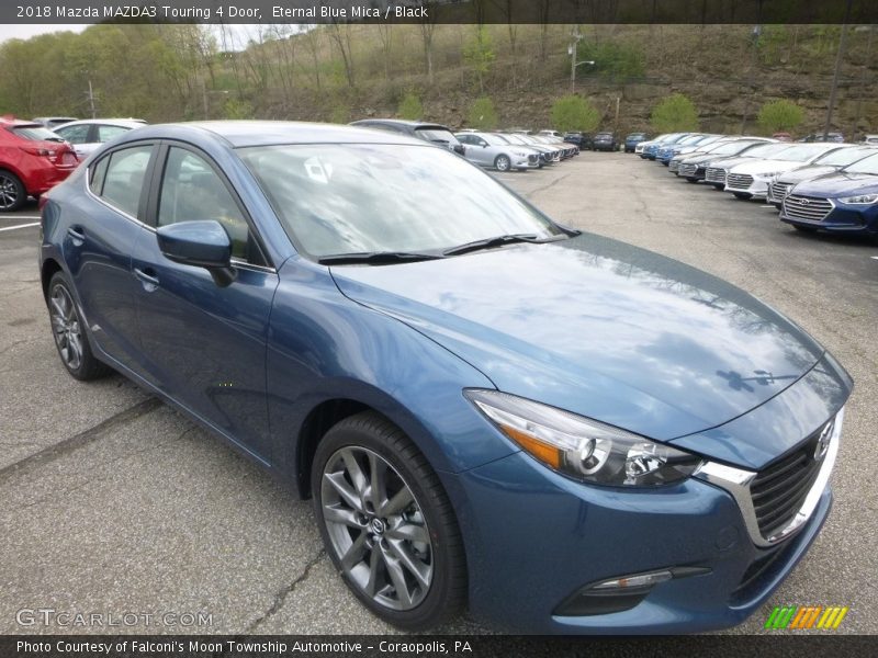 Eternal Blue Mica / Black 2018 Mazda MAZDA3 Touring 4 Door