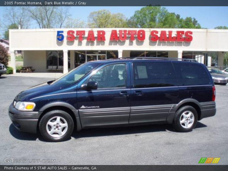 Dark Blue Metallic / Gray 2005 Pontiac Montana