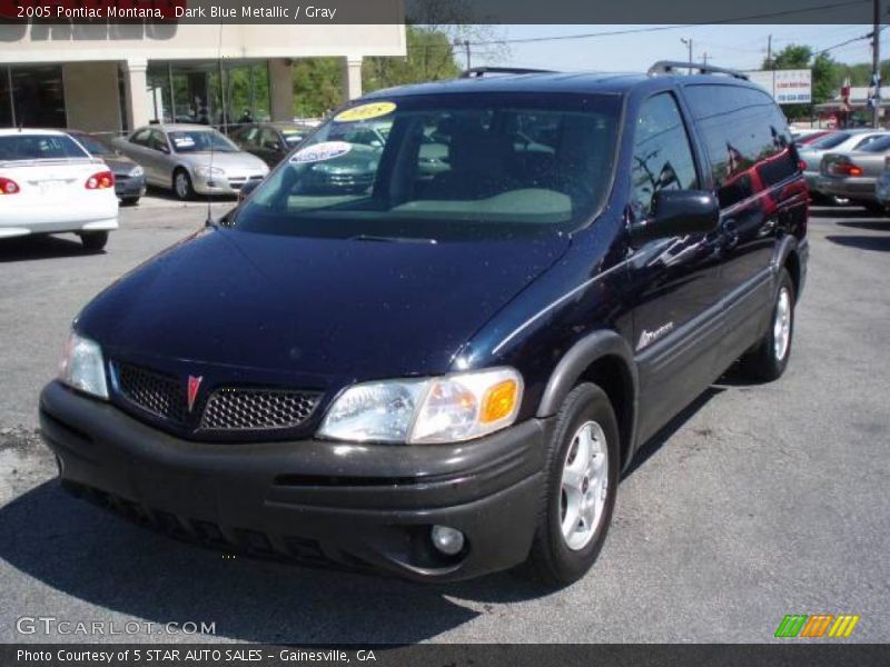 Dark Blue Metallic / Gray 2005 Pontiac Montana