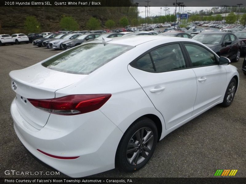 Quartz White Pearl / Black 2018 Hyundai Elantra SEL
