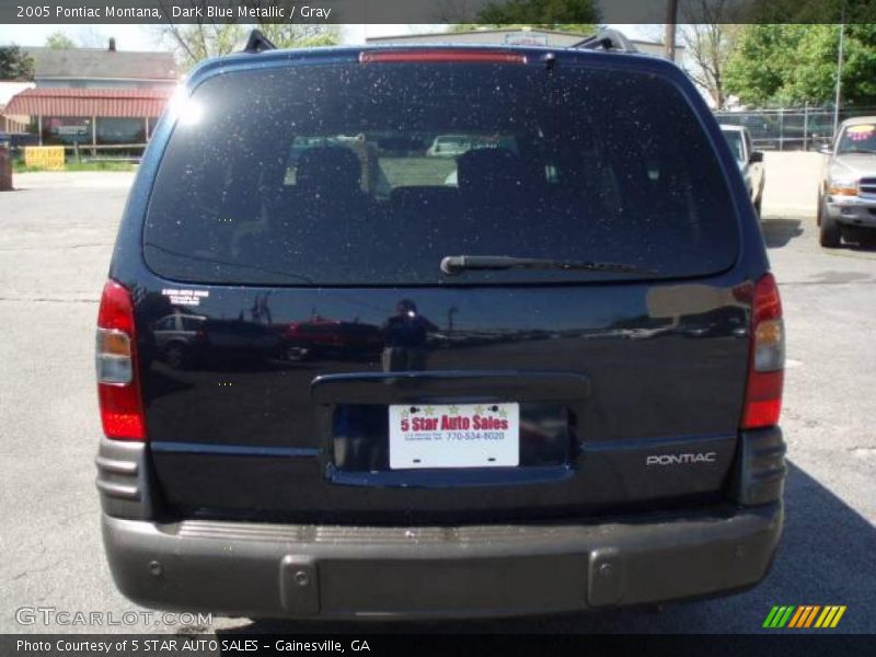 Dark Blue Metallic / Gray 2005 Pontiac Montana