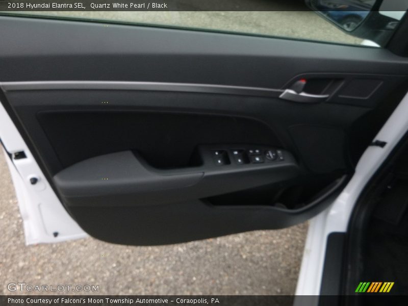Quartz White Pearl / Black 2018 Hyundai Elantra SEL