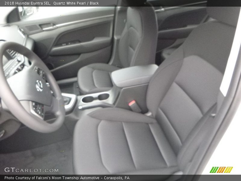 Quartz White Pearl / Black 2018 Hyundai Elantra SEL