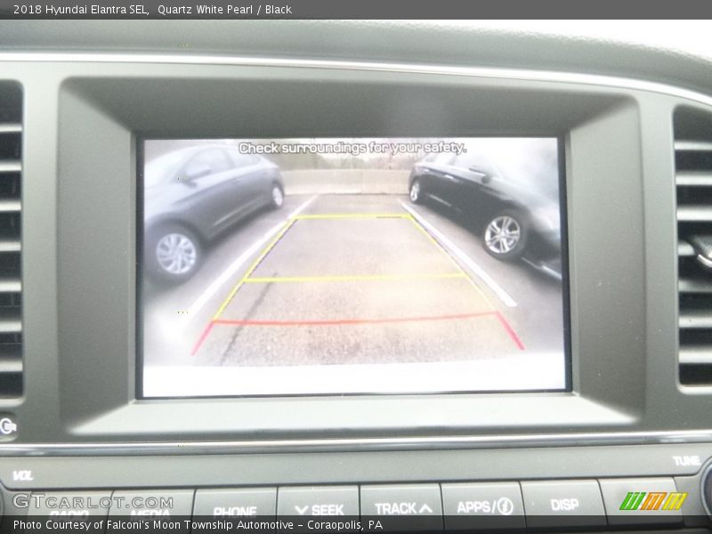 Quartz White Pearl / Black 2018 Hyundai Elantra SEL