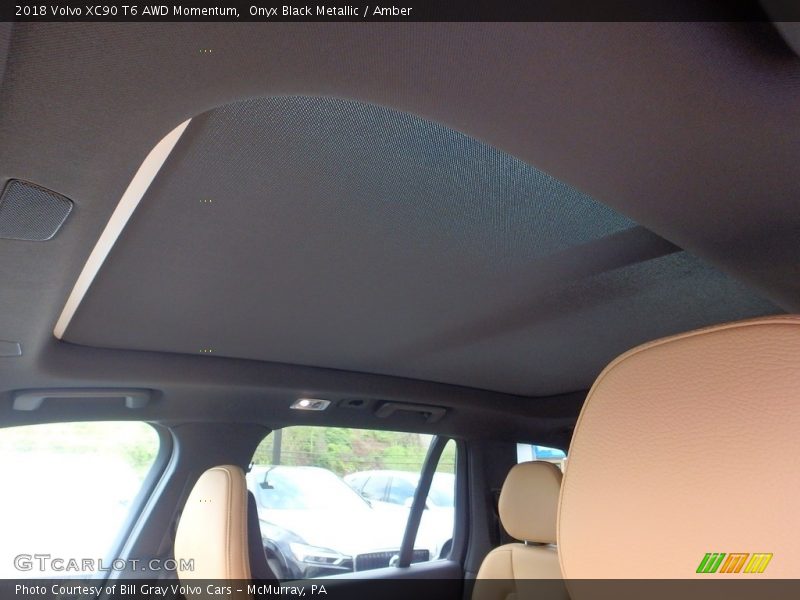 Onyx Black Metallic / Amber 2018 Volvo XC90 T6 AWD Momentum