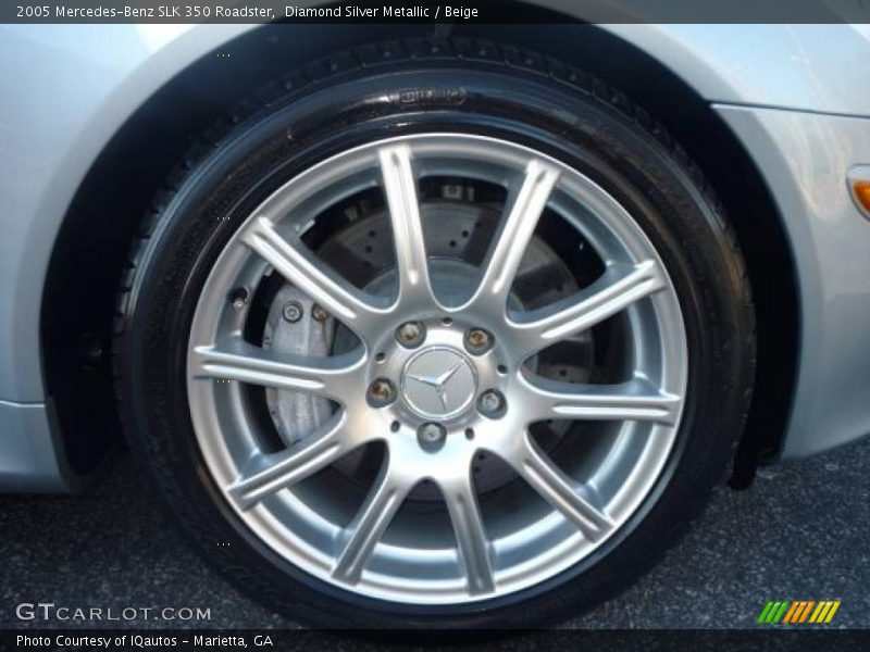 Diamond Silver Metallic / Beige 2005 Mercedes-Benz SLK 350 Roadster