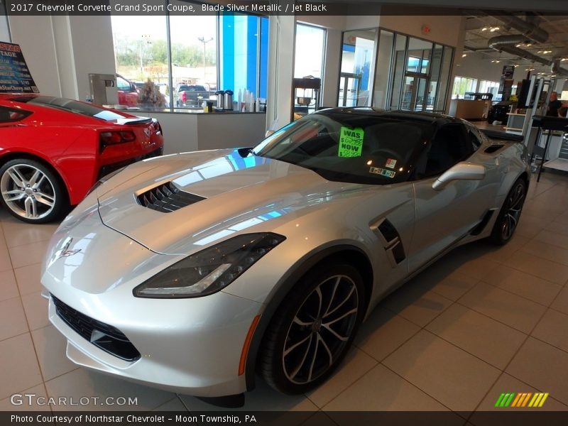 Blade Silver Metallic / Jet Black 2017 Chevrolet Corvette Grand Sport Coupe