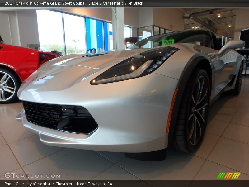 Blade Silver Metallic / Jet Black 2017 Chevrolet Corvette Grand Sport Coupe