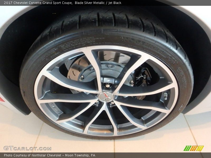 Blade Silver Metallic / Jet Black 2017 Chevrolet Corvette Grand Sport Coupe