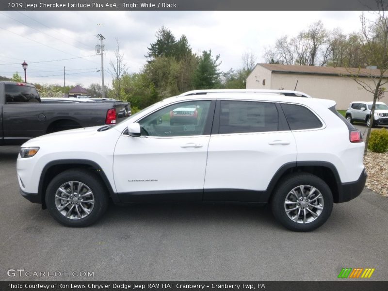 Bright White / Black 2019 Jeep Cherokee Latitude Plus 4x4