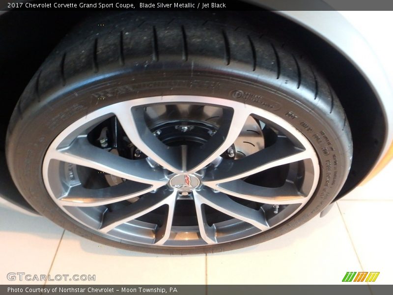 Blade Silver Metallic / Jet Black 2017 Chevrolet Corvette Grand Sport Coupe