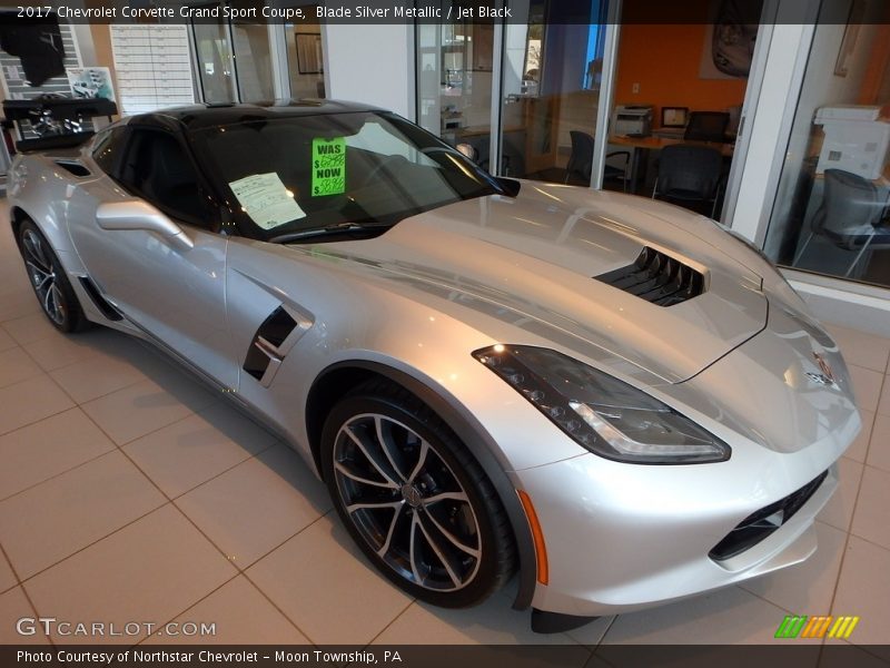 Blade Silver Metallic / Jet Black 2017 Chevrolet Corvette Grand Sport Coupe