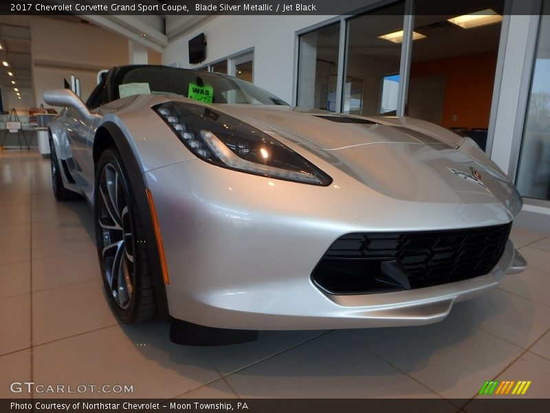 Blade Silver Metallic / Jet Black 2017 Chevrolet Corvette Grand Sport Coupe