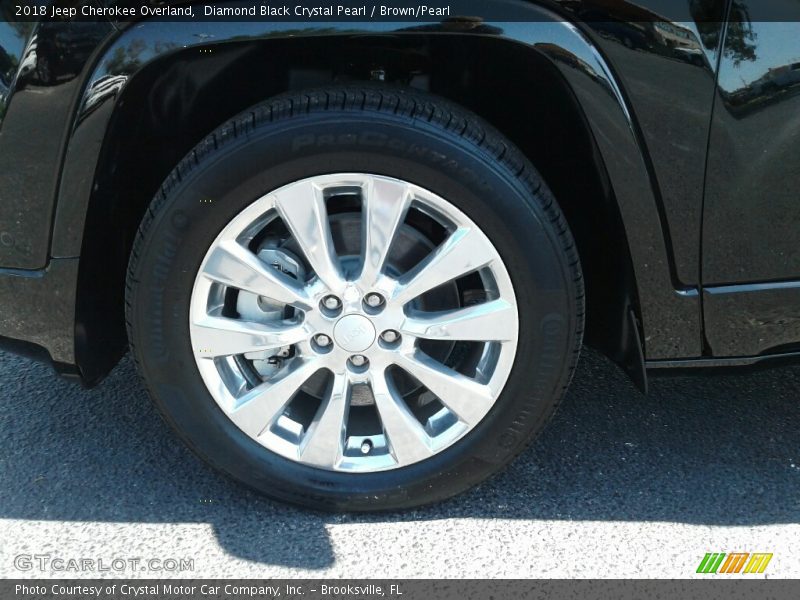 Diamond Black Crystal Pearl / Brown/Pearl 2018 Jeep Cherokee Overland