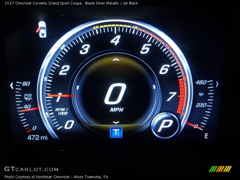 Blade Silver Metallic / Jet Black 2017 Chevrolet Corvette Grand Sport Coupe