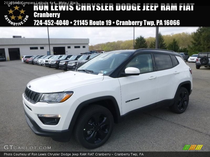 White / Black 2018 Jeep Compass Latitude 4x4