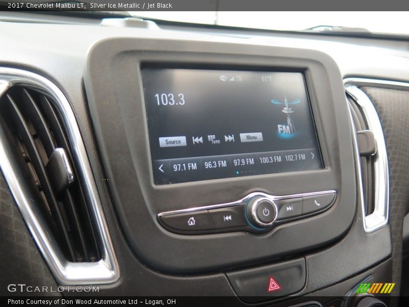 Silver Ice Metallic / Jet Black 2017 Chevrolet Malibu LT