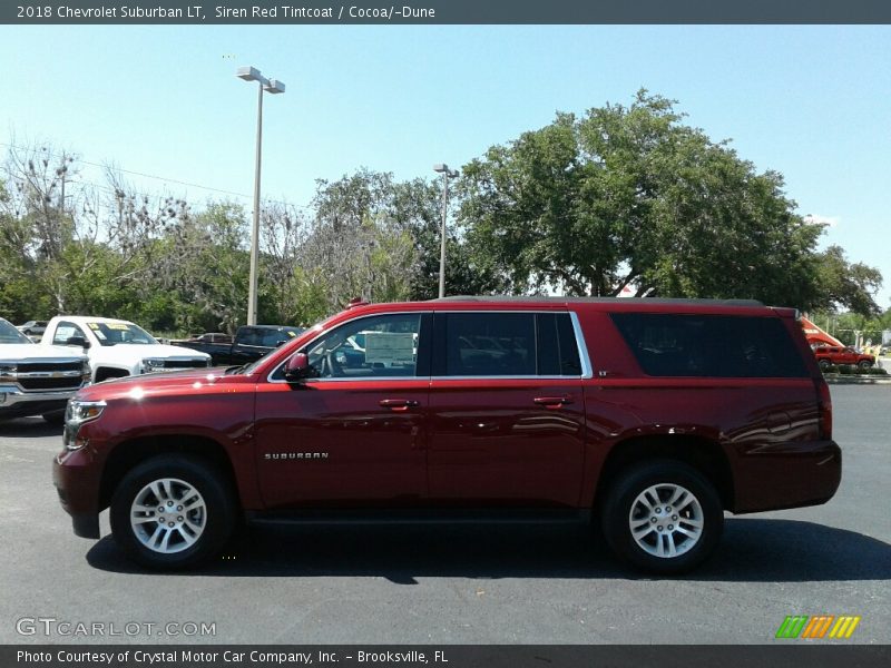 Siren Red Tintcoat / Cocoa/­Dune 2018 Chevrolet Suburban LT
